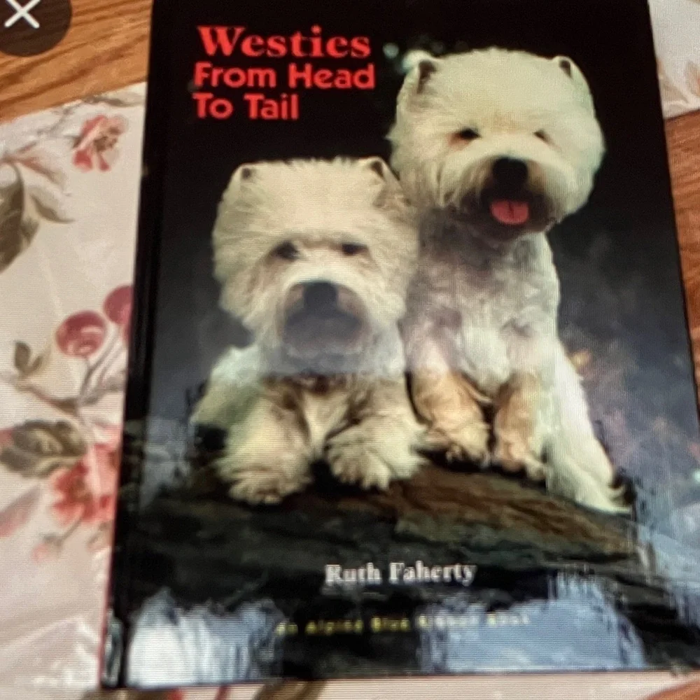 West Highland White Terrier Tapestry Throw Shopping Bag and Westie Book